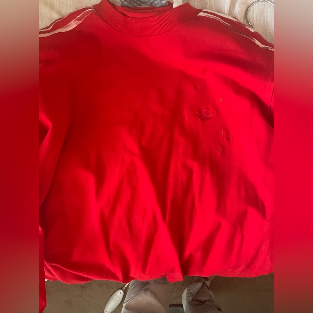 Adidas red long sleeve